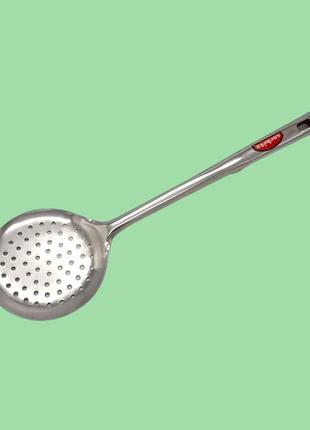 Шумовка лопатка поварская кухонная нержавейка с дырочками для снятия пены l 37 cm variomarket