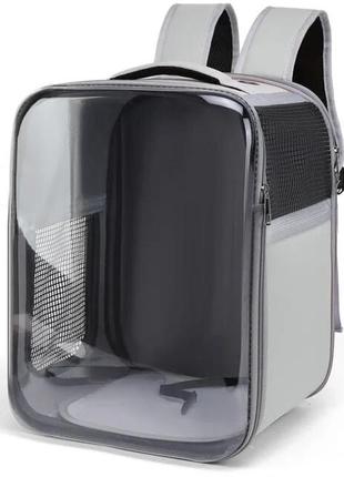 Рюкзак-перенесення для котів та собак 40x30x28 cosmopet cp-32 gray