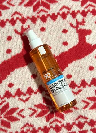 Солнцезащитная питательная маселка spf 50+ la roche-posay anthelios xl invisible nutritive oil spf 50+