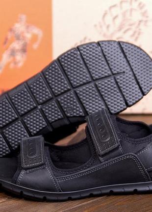 Мужские кожаные сандалии reebok ns (синие) летние из натуральной кожи на лето *с2 син* prime prime