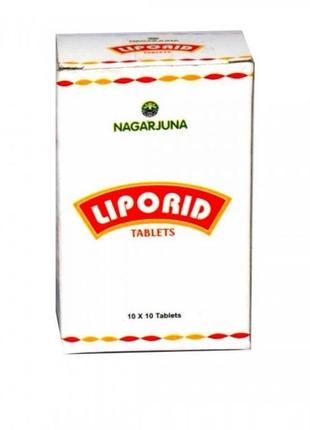 Липорид / liporid, nagarjuna/ 100 tab. холестерин, инфаркт, сердечно-сосудистая система.