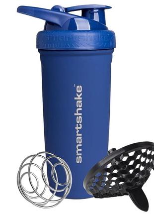 Шейкер спортивний smartshake металевий reforce stainless steel 30oz/900ml navy blue