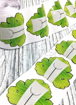 Форми для нарощування нігтів зелений листочок 100 шт