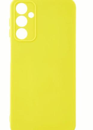 Чехол silicone case box для samsung galaxy a25 5g / a256 бампер с микрофиброй желтый