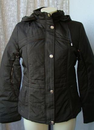Куртка теплая демисезонная капюшон р.48 4002