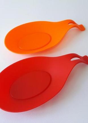 Подставка под ложку и для половника силиконовая набор 2 шт forkopt