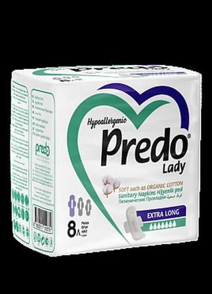 Гигиенические прокладки dr.clinic с крылышками predo lady extra long 7, 8 шт
