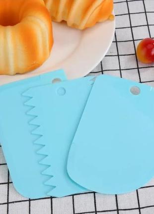 Набір кондитерських шпателей-скребків із 3 шт. / набір кондитерських шпателей-скребків.