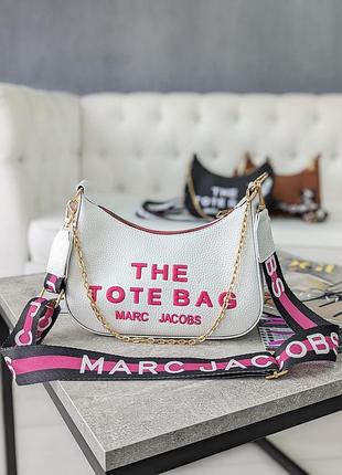 Сумка женская марк джейкобс багет белый marc jacobs tote bag клатч