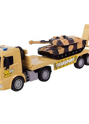 Военный грузовик игрушка с танком