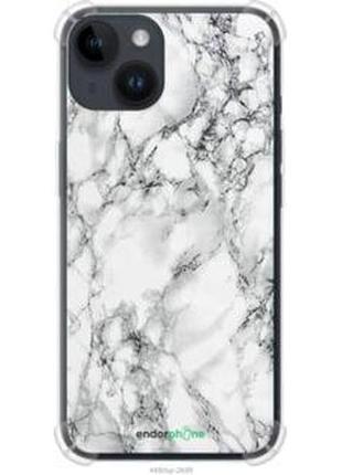 Чехол на iphone 14 мрамор белый "4480sp-2648-8094", надежная защита на телефон