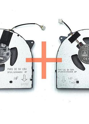 Вентилятор (кулер) для lenovo legion y550-15, rescuer y7000 r7000 2020, 2021 dfs5m325063b1c (cpu+gpu) fan 5v