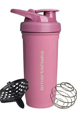 Шейкер спортивний smartshake металевий reforce stainless steel 30oz/900ml deep rose