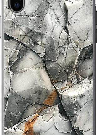 Чехол на iphone xs серый мрамор "6041u-1583-8094", надежная защита для мобильных телефонов