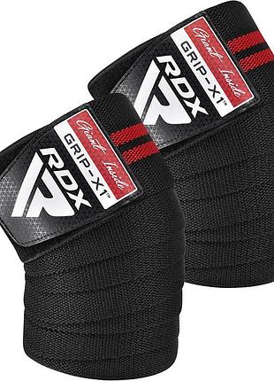 Бинти на коліна rdx gym knee wrap r11 black/red