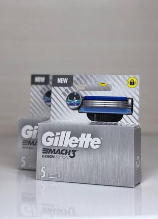 Змінні картриджі | касети | леза для гоління gillette mach3 design edition 5 шт1 фото