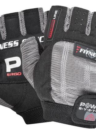 Рукавички для фітнесу power system ps-2300 fitness grey/black m