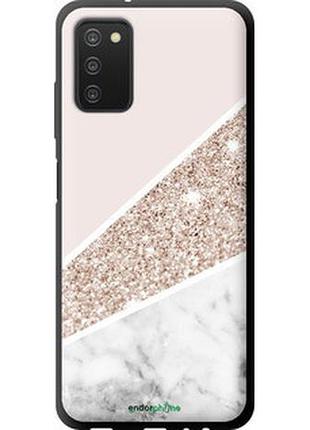Чехол на samsung galaxy a03s a037f пастельный мрамор "4342b-2381-8094", надежная защита на телефон