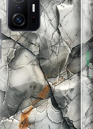 Чехол на xiaomi 11t pro серый мрамор "6041m-2552-8094", надежная защита для мобильных телефонов