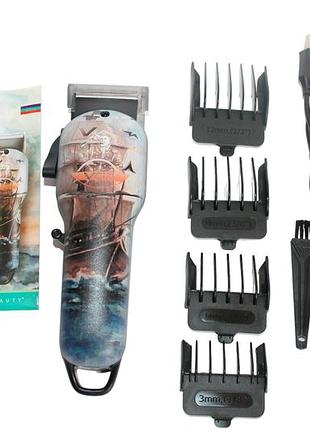 Аккумуляторная машинка для стрижки волос vgr v-690 профессиональный триммер sk2