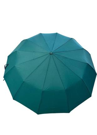 Парасолька автомат toprain 12 спиць антивітер бірюзовий
