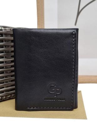 Молодежный кошелек натуральная кожа черный арт.5036/10 "gp" італія - (україна)