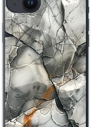 Чохол на iphone 14 plus сірий мармур "6041sp-2645-8094", надійний захист для мобільних телефонів