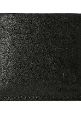 Кошелек мужской на магните натуральна кожа черный арт.5056/10 "gp" італія - (україна)