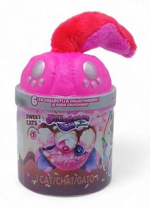 Іграшка-сюрприз "котик у банці", червоний + малиновий