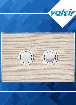 Valsir wood blanc oak клавиша пневматическая панель под дерево с глянцевыми круглыми кнопками 215×145×8мм