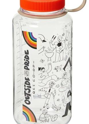 Фляга для воды nalgene wide mouth sustain 950ml (outside with pride)