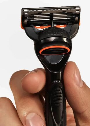 Станок | бритва чоловіча gillette fusion5 power (1 касета і батарейка в комплекті)4 фото