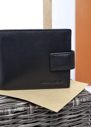 Чоловічий фірмовий гаманець натуральна шкіра чорний арт.b092-801 black m.coverna (54)