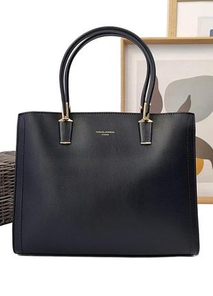 Женская сумочка с ручками экокожа черный арт.cm6718b black davidjones франція