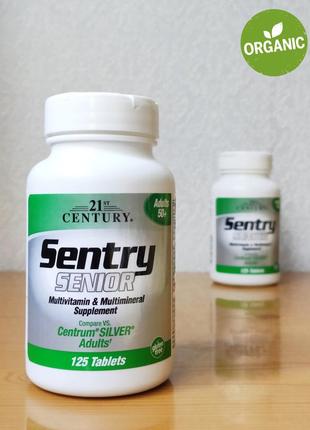 21st century, sentry senior, мультивітаміни для чоловіків та жінок старше 50, 125 таблеток