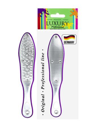 Терка для п'ят beauty luxury лазерна двостороння металева грит 80/120