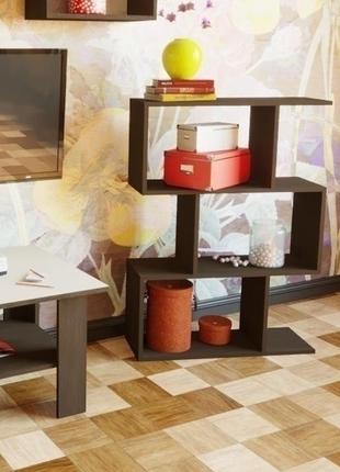 Етажерка та полиця для книг іграшок furnigrade c-1 венге 990x700x238