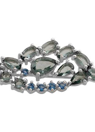 Серебряная брошка silverthin с топазом лондон блю 2.313ct (2173403)