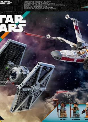Конструктор lego star wars збірний пакет винищувач tie й корабель x-wing 1063 деталі (75393)