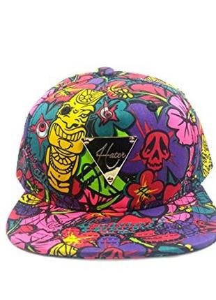 Яскрава брендова стильна бейсболка hater snapback