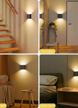 Настенный светильник suright led с датчиком движения, аккумуляторный настенный...