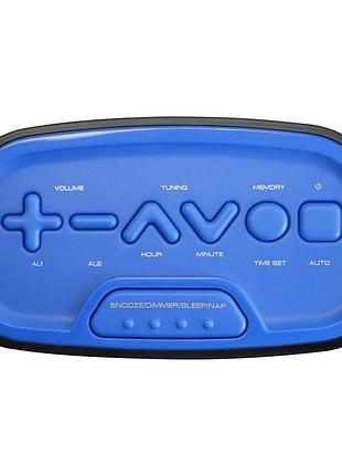 Часы настольные с радио technoline wt465 black/blue (wt465 blaue)3 фото