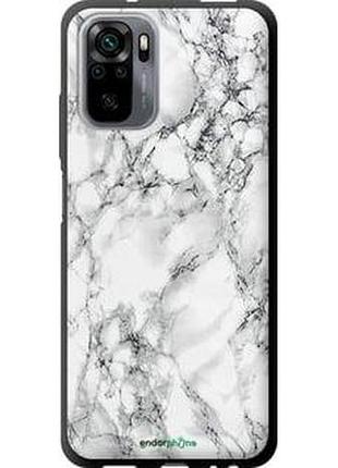 Чехол на xiaomi redmi note 10s мрамор белый "4480b-2577-8094", надежная защита на телефон