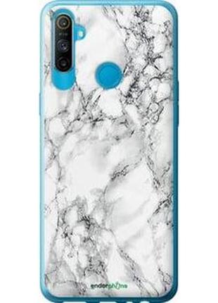 Чехол на realme c3 мрамор белый "4480u-1889-8094", надежная защита на телефон