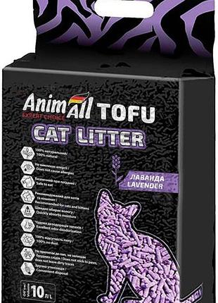 Наповнювач для котячого туалету animall tofu соєвий з ароматом лаванди 10 л