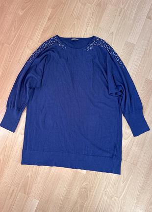 Удлиненный свитер летучая мышь