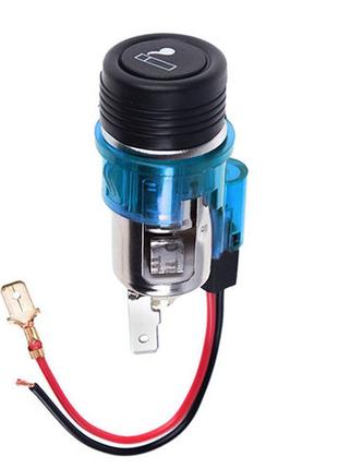 Прикуриватель с подсветкой  в планку 12v blue