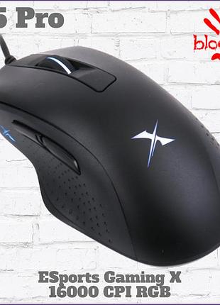 Мишка для геймера x5 pro bloody esports gaming x 16000 cpi rgb