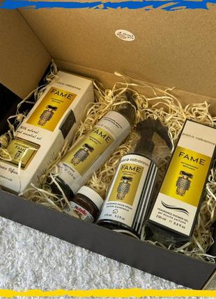 Подарочный набор унисекс paco rabanne fame brand collection 4в1