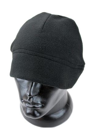 Тактическая шапка зимняя флисовая черная турция зсу под шлем военная всу